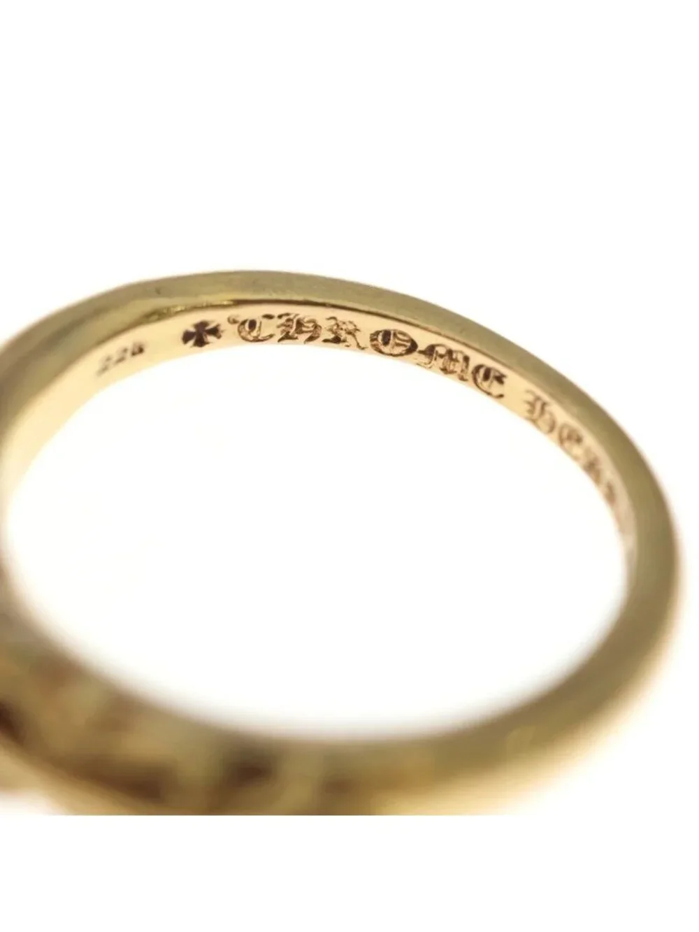 Chrome Hearts 22k Babyclsc Baby Classic Floral Black Sling Gold Ring